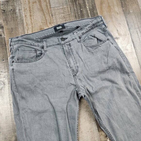 Mens Paige Federal size 36x33 Dark Grey Cotton Blend Stretch Pants - Picture 1 of 10